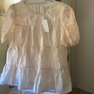 Anthropologie Moon River Creme top NWT